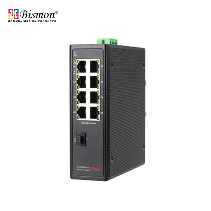 8Port 10/100/1000Base-T PoE+1SFP Fiber 2.5GB Industrial Switch